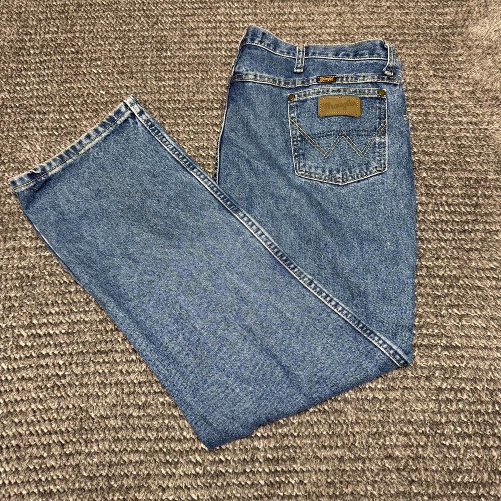 Wrangler George Strait Collection Mens Jeans 40x30 Blue Denim Straight‎ Leg